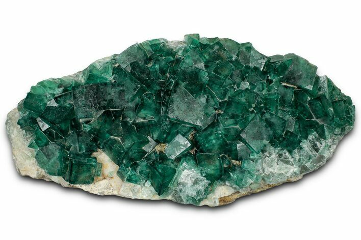 Green Fluorescent Cubic Fluorite Crystals - Madagascar #358904